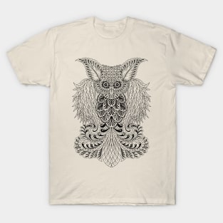 Strigiformes Animal Black T-Shirt